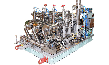 2019年 自社開発による二元燃料機関用のLNG燃料高圧ポンプ(MHP-3)完成。