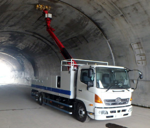 Inspecting the inside of tunnel lining  concrete