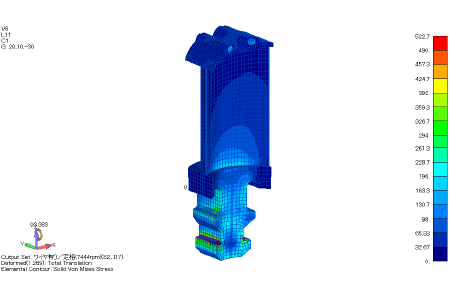 FEM analysis of moving blade for a steam turbine